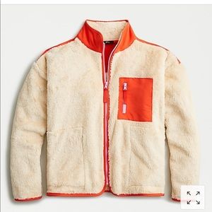 Women’s J.Crew Cream Sherpa Jacket Medium